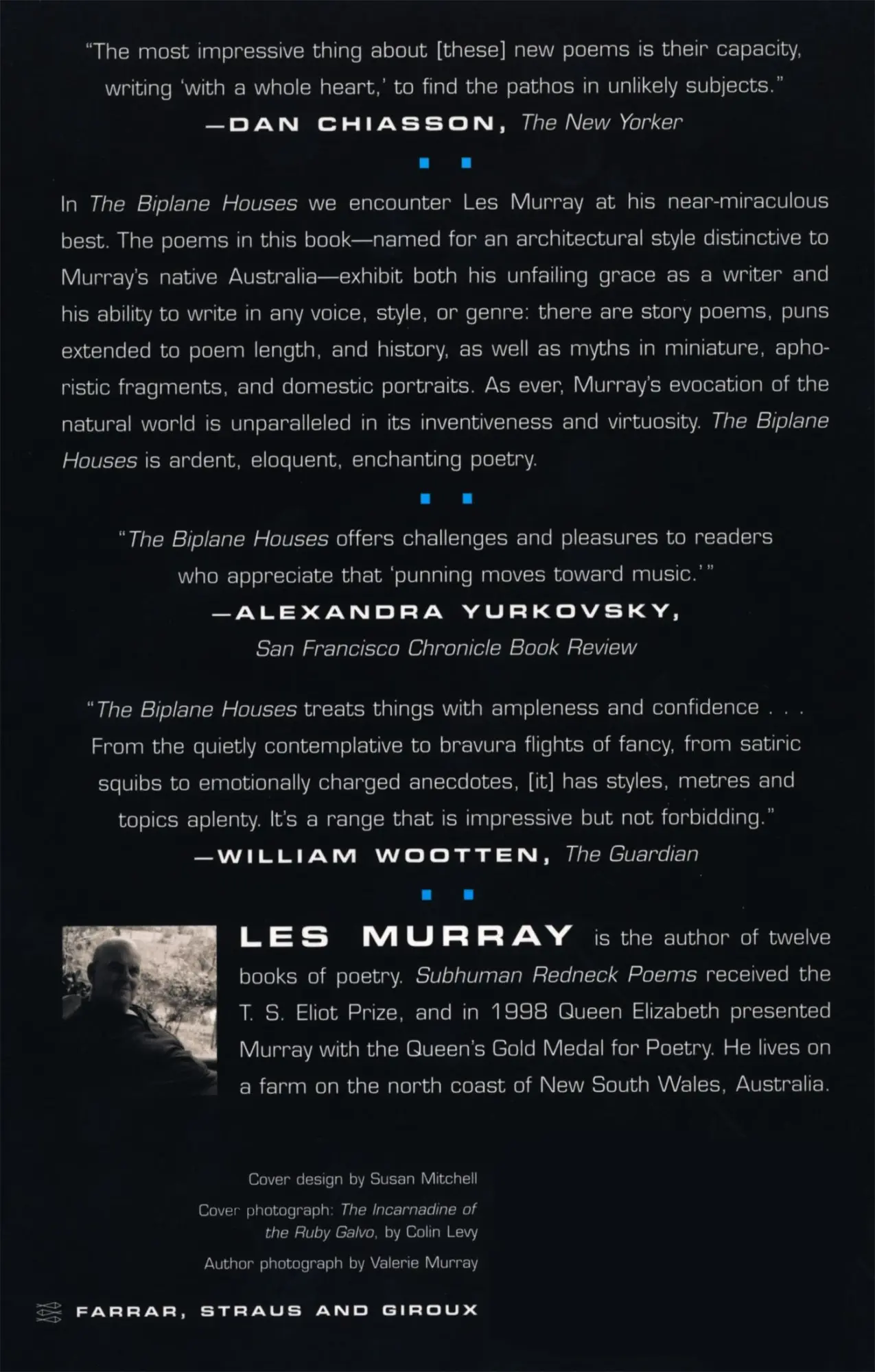 Rückseite: 9780374531287 | The Biplane Houses | Les Murray | Taschenbuch | Englisch | 2008
