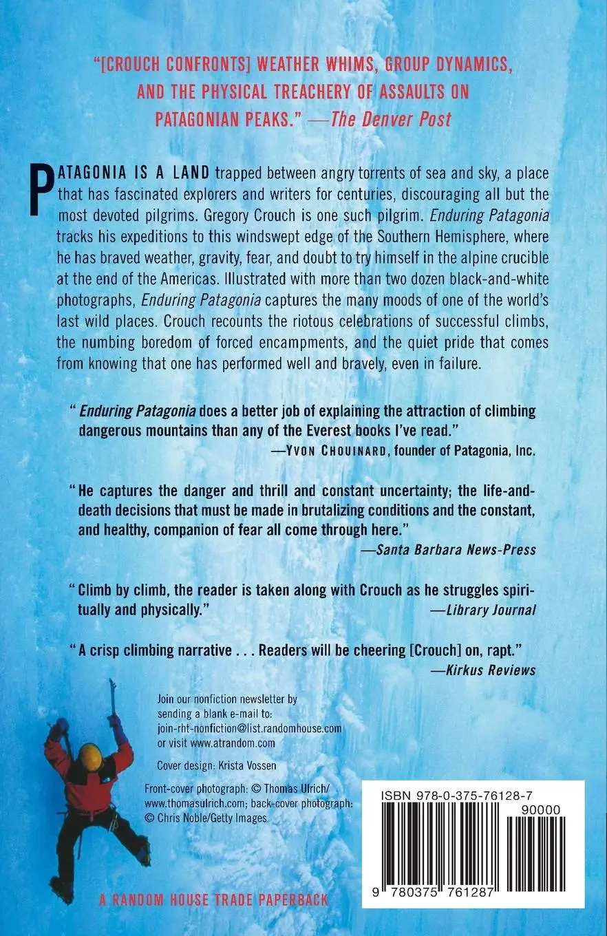 Rückseite: 9780375761287 | Enduring Patagonia | Gregory Crouch | Taschenbuch | Englisch | 2002