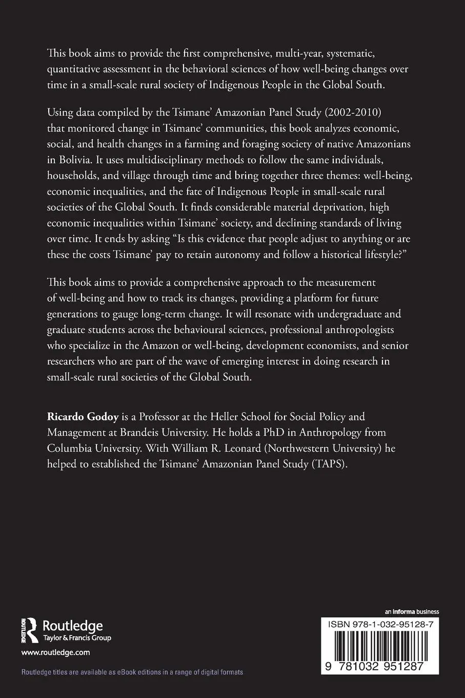 Rückseite: 9781032951287 | Researching Well-Being in an Indigenous Amazon Community | Godoy