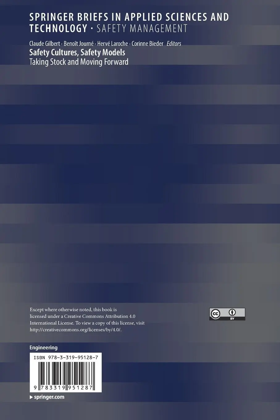 Rückseite: 9783319951287 | Safety Cultures, Safety Models | Taking Stock and Moving Forward