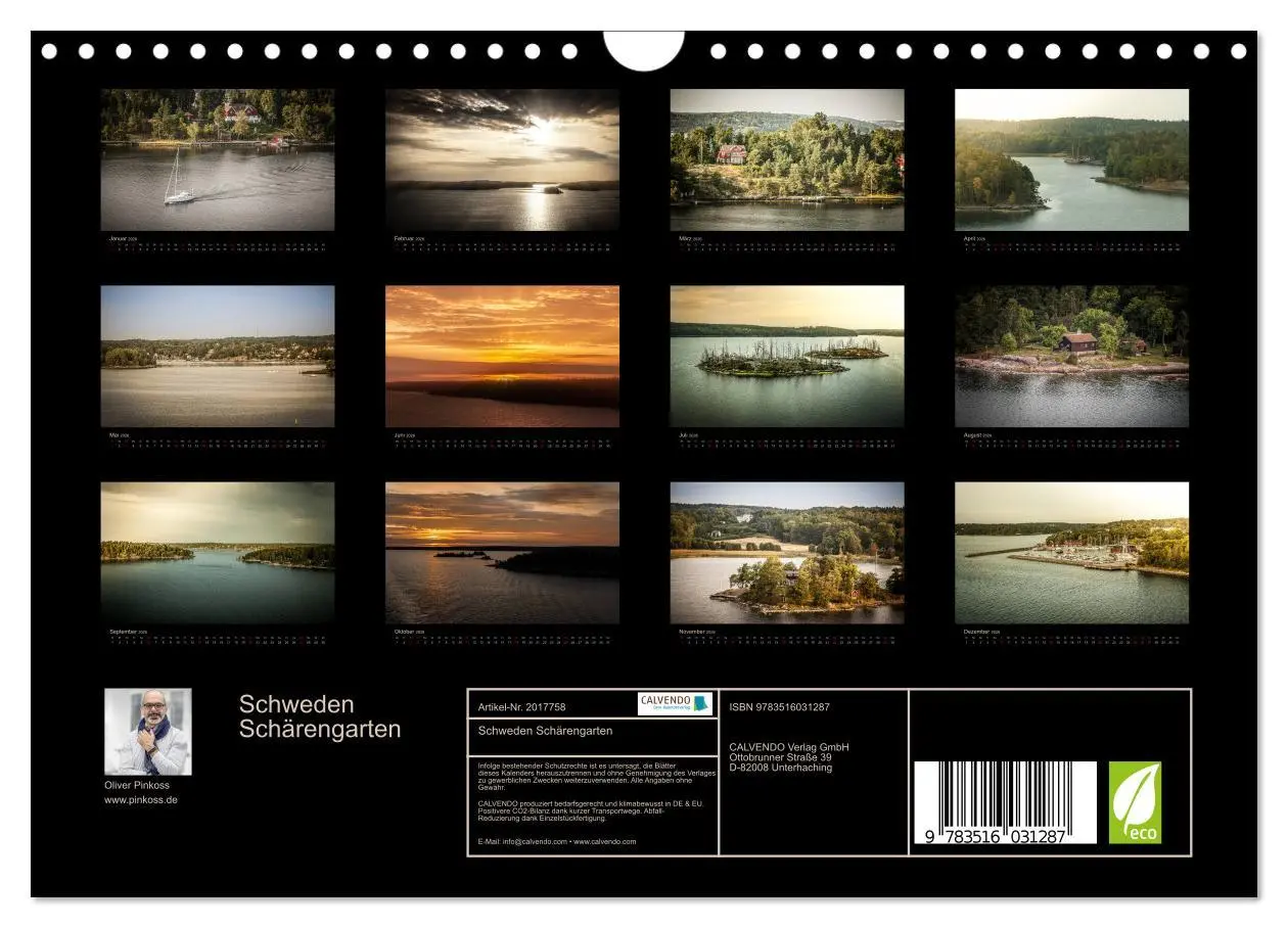 Bild: 9783516031287 | Schweden Schärengarten (Wandkalender 2026 DIN A4 quer), CALVENDO...