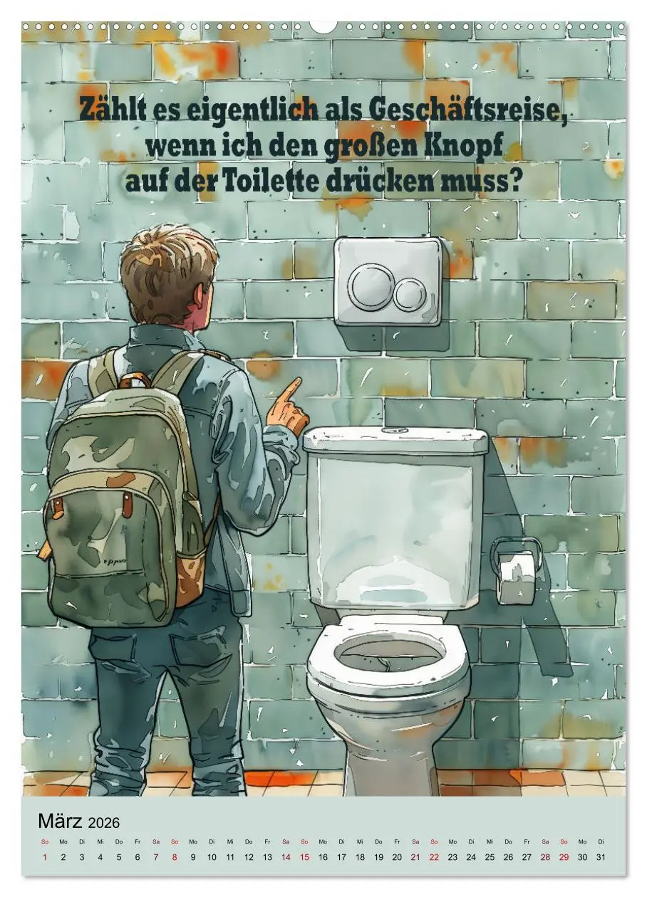 Bild: 9783516271287 | Klosprüche (Wandkalender 2026 DIN A2 hoch), CALVENDO Monatskalender