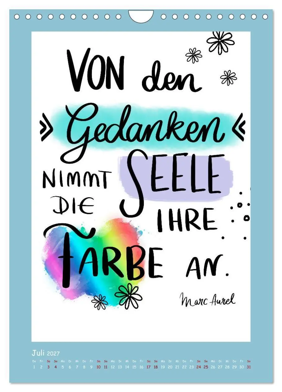 Bild: 9783569121287 | Nachgedacht-Sprüche und Zitate (Wandkalender 2027 DIN A4 hoch),...