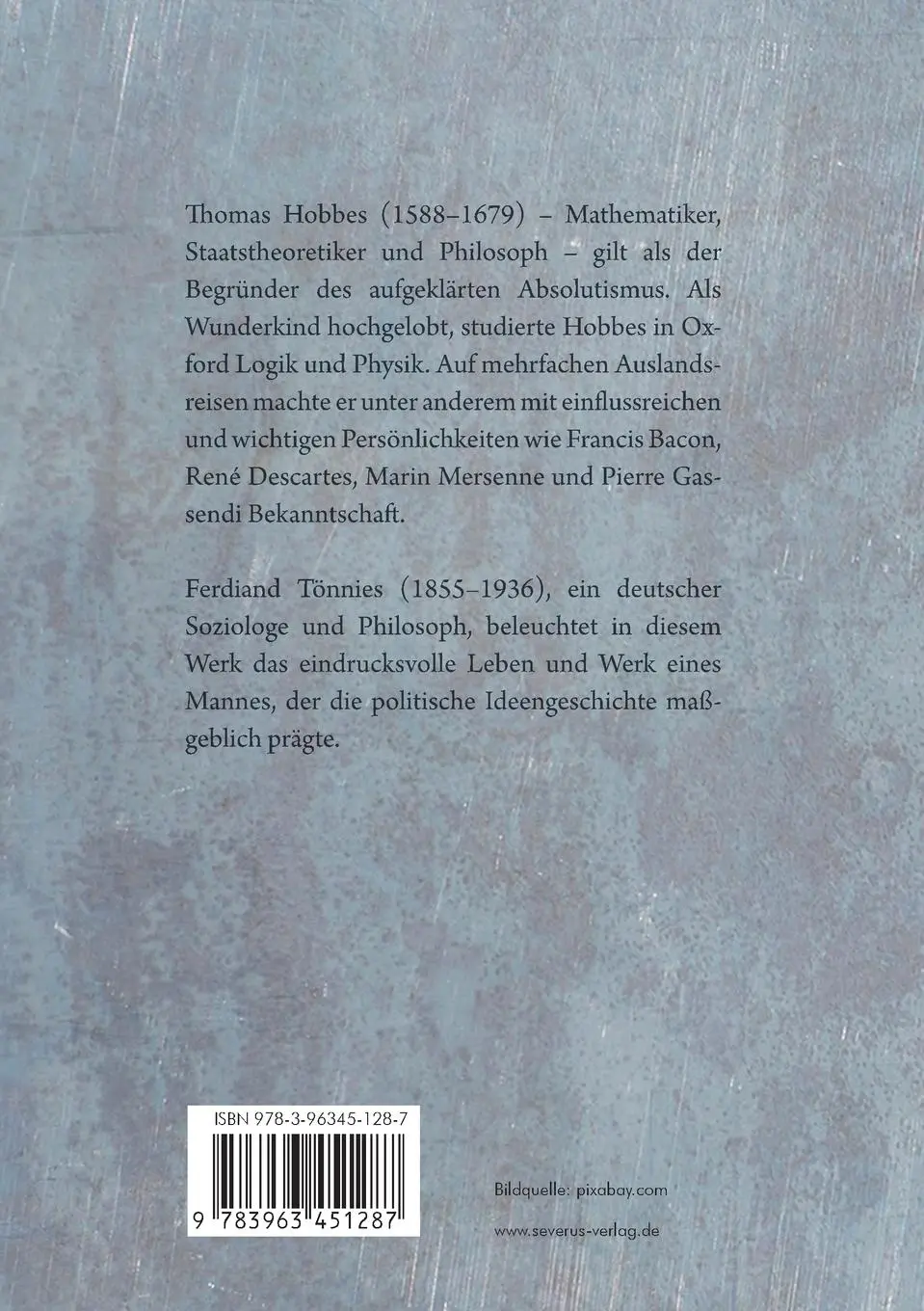 Rückseite: 9783963451287 | Hobbes | Leben und Lehre | Ferdinand Tönnies | Taschenbuch | Paperback