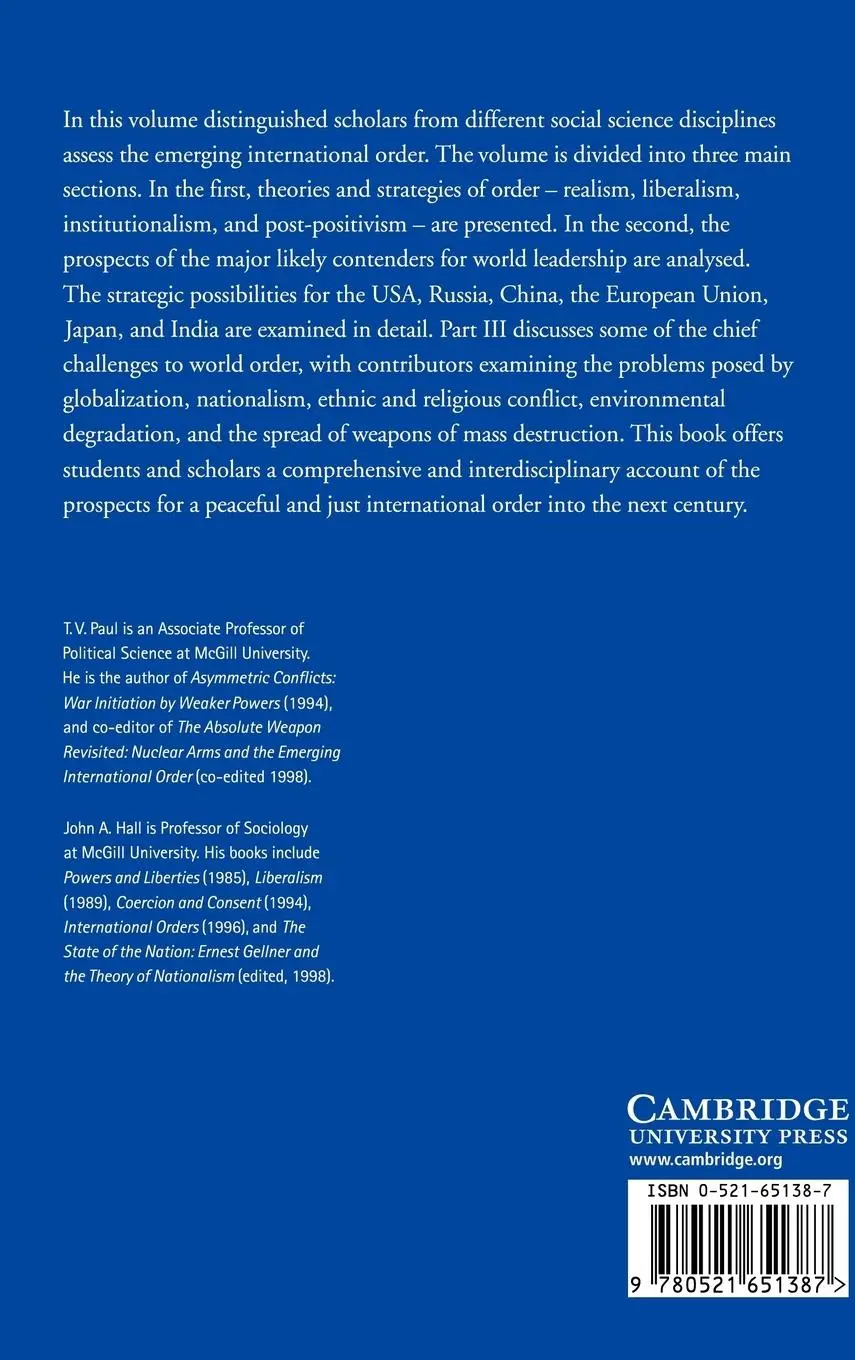 Rückseite: 9780521651387 | International Order and the Future of World Politics | Hall (u. a.)