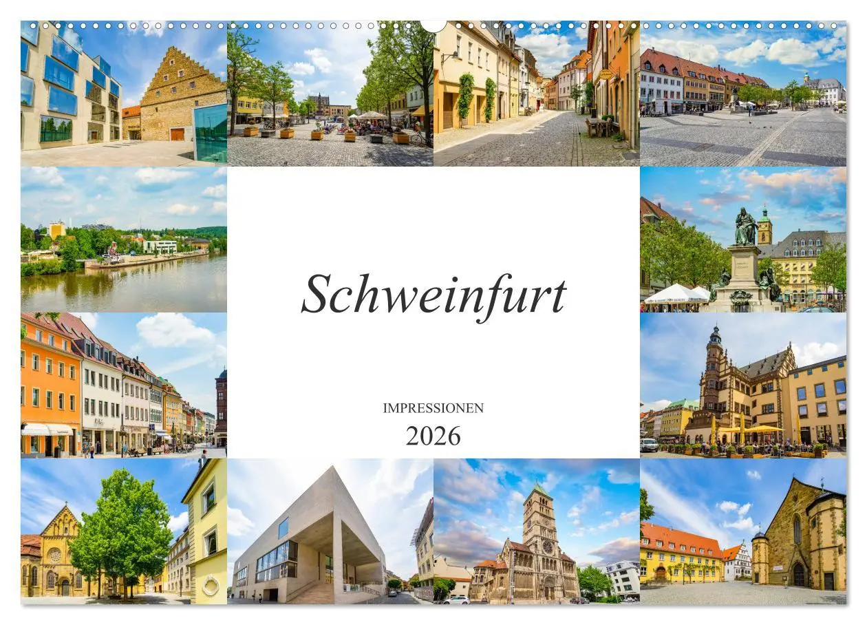 Cover: 9783457791387 | Schweinfurt Impressionen (Wandkalender 2026 DIN A2 quer), CALVENDO...