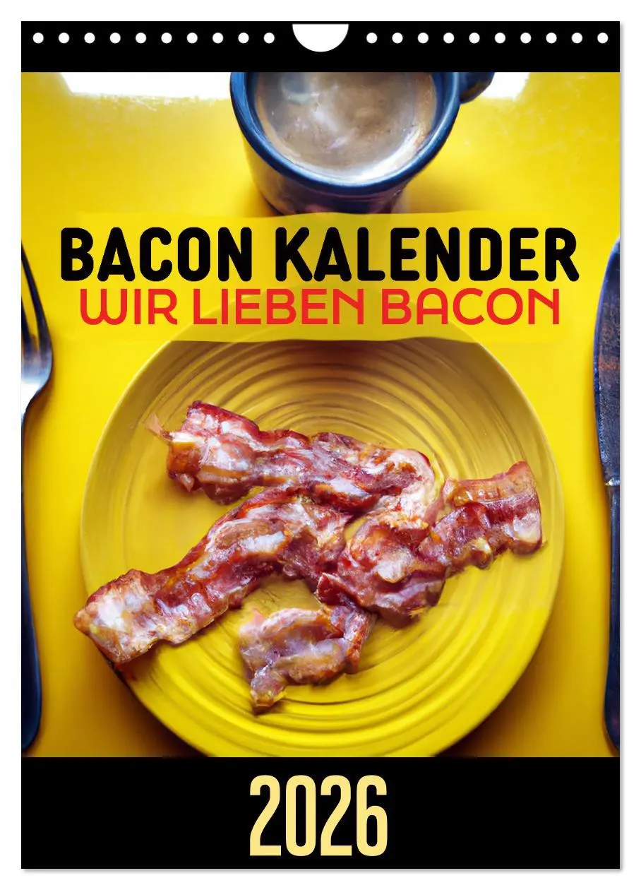 Cover: 9783516331387 | Bacon Kalender - Wir lieben Bacon (Wandkalender 2026 DIN A4 hoch),...