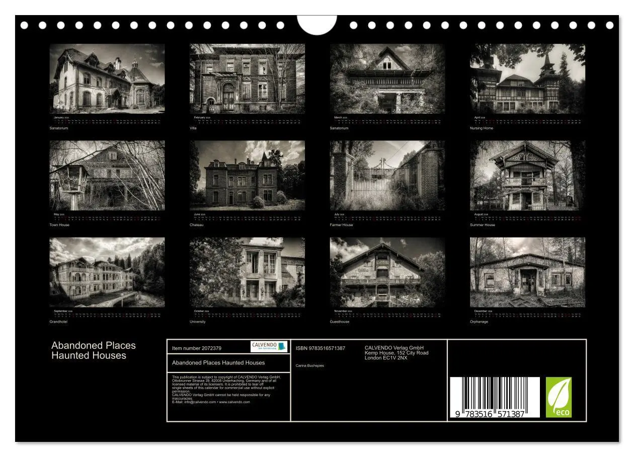 Bild: 9783516571387 | Abandoned Places Haunted Houses (Wall Calendar 2026 DIN A4...