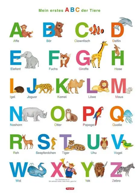 Cover: 9783940811387 | Fragenbär-Lernposter: Mein erstes ABC der Tiere (in der...