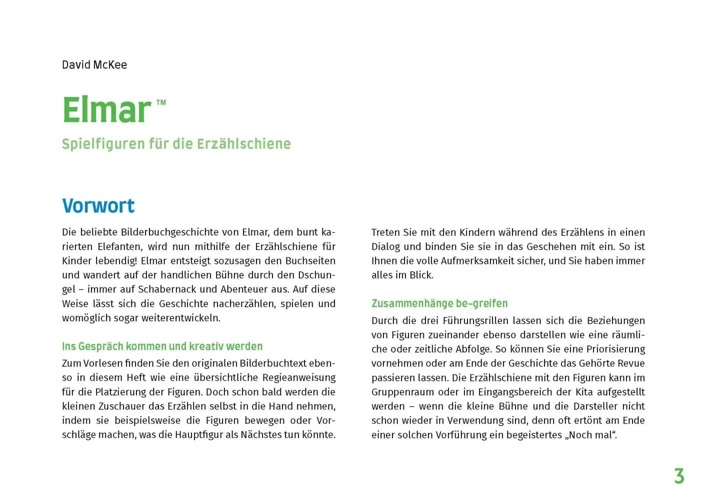 Bild: 4260694921487 | Elmar. Erzählschienen-Figurenset | David McKee | Broschüre | 12 S.