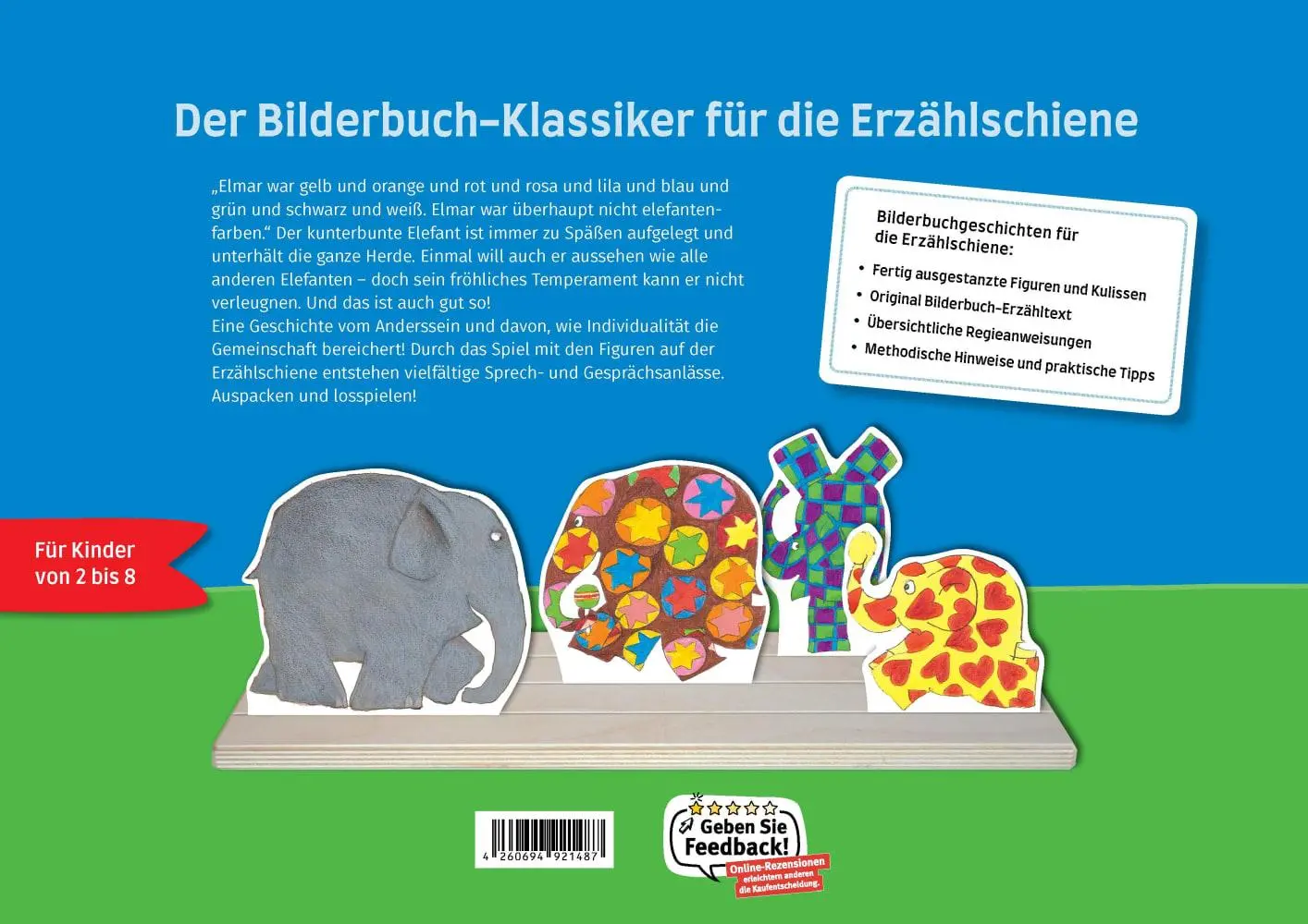 Bild: 4260694921487 | Elmar. Erzählschienen-Figurenset | David McKee | Broschüre | 12 S.