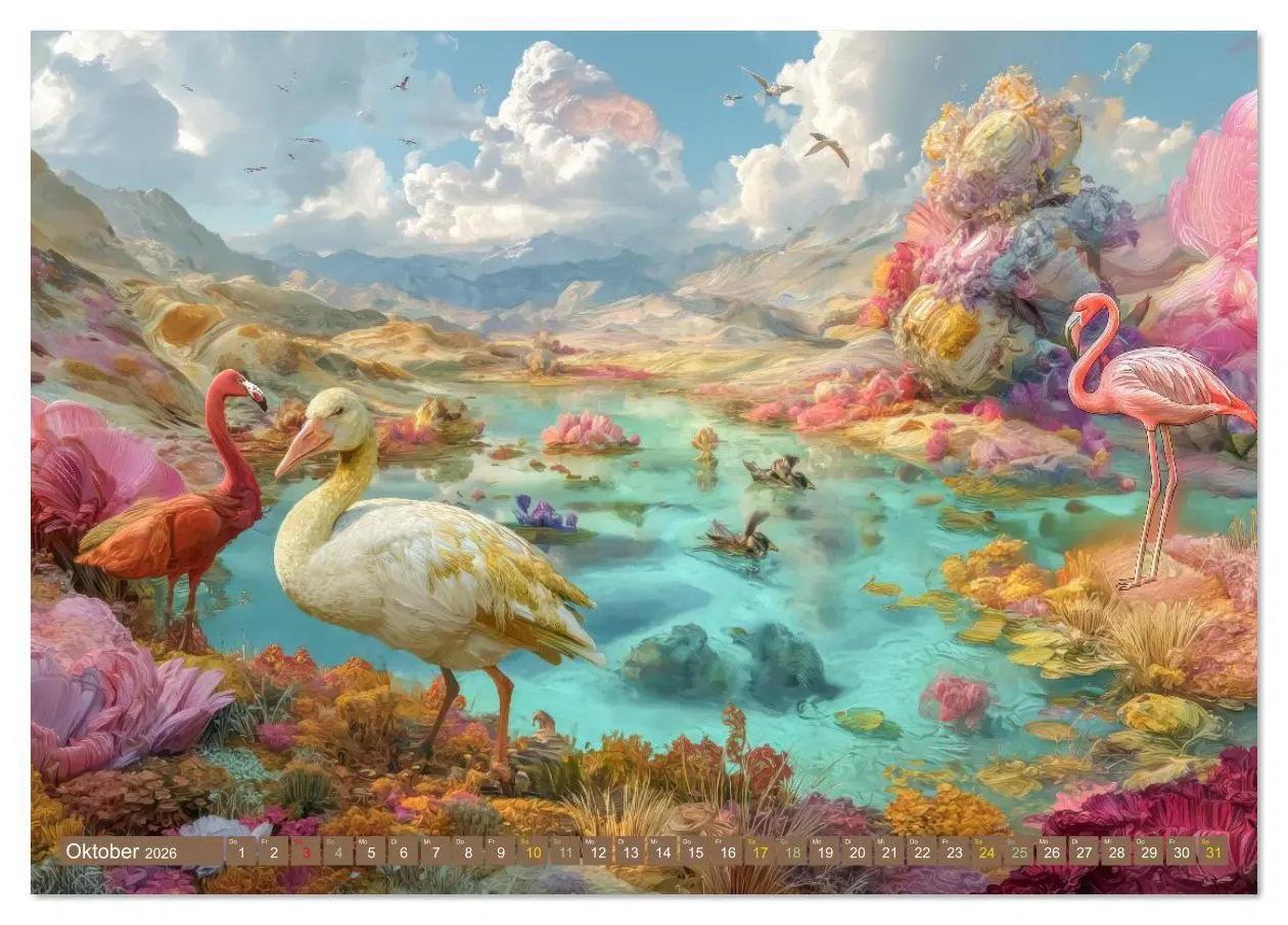 Bild: 9783516631487 | Tiere - Im surrealen Garten der Träume (Tischkalender 2026 DIN A5...