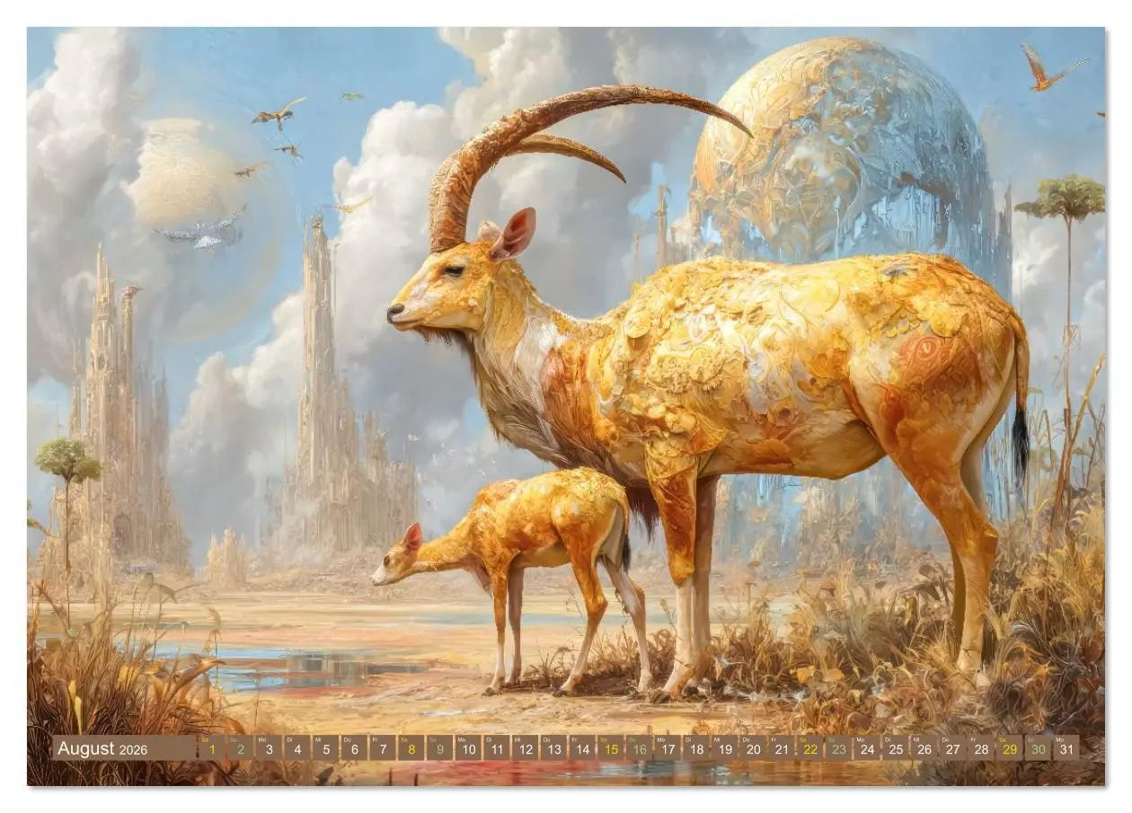 Bild: 9783516631487 | Tiere - Im surrealen Garten der Träume (Tischkalender 2026 DIN A5...
