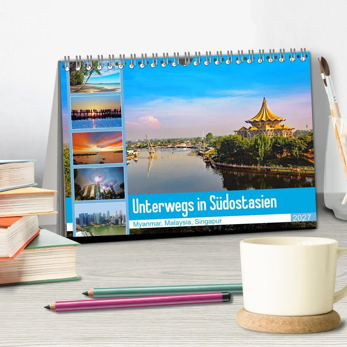 Bild: 9783569581487 | Unterwegs in Südostasien (Tischkalender 2027 DIN A5 quer), CALVENDO...