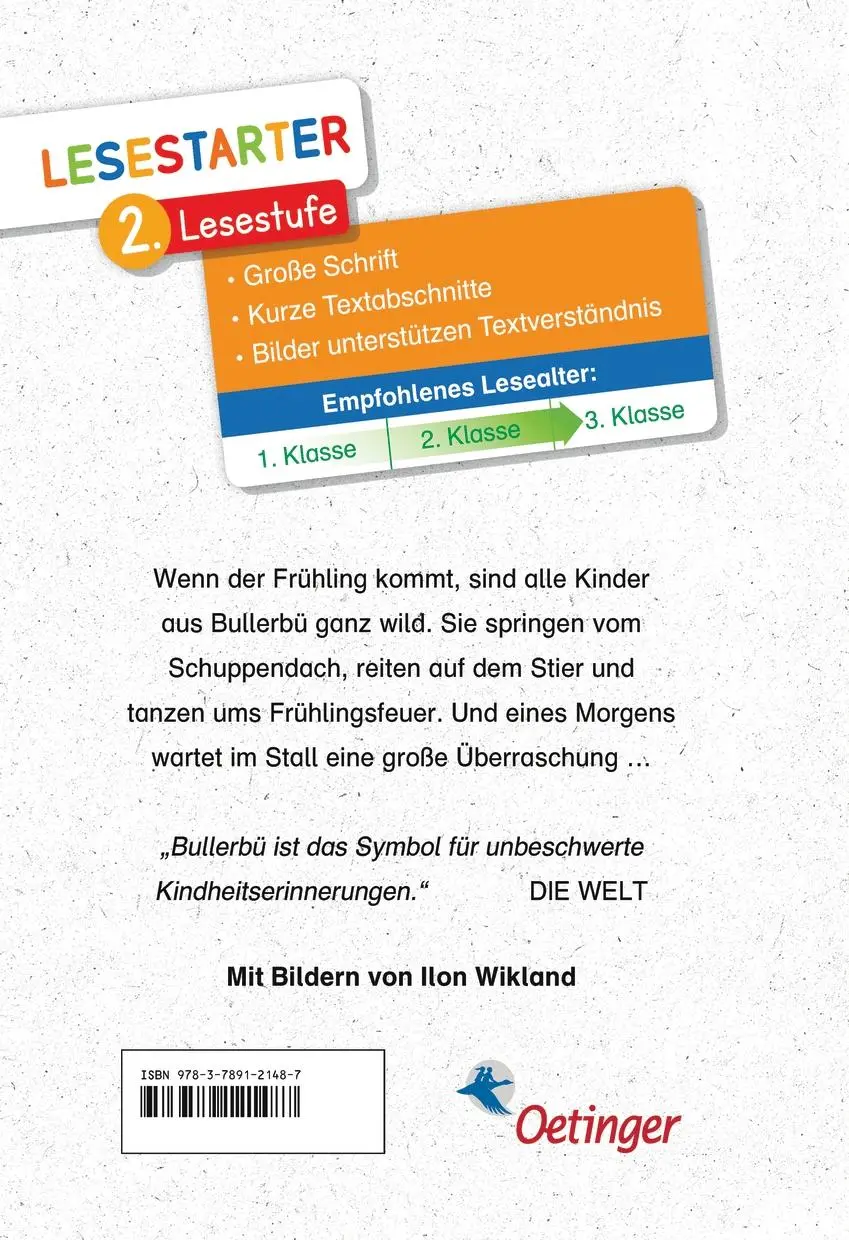 Rückseite: 9783789121487 | Lustiges Bullerbü | Lesestarter. 2. Lesestufe | Astrid Lindgren | Buch