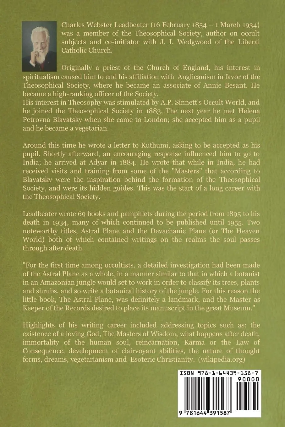 Rückseite: 9781644391587 | The Astral Plane | C. W. Leadbeater | Taschenbuch | Englisch | 2019