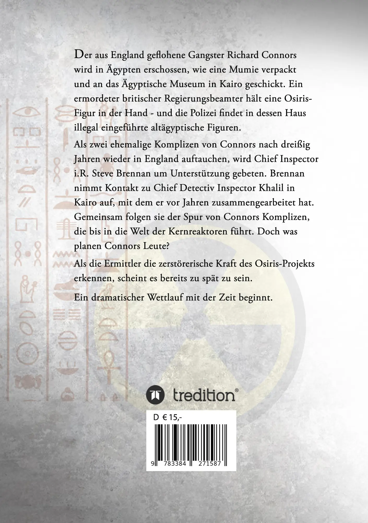 Rückseite: 9783384271587 | Die Spur des Osiris | Kriminalroman | Uwe Trostmann | Taschenbuch