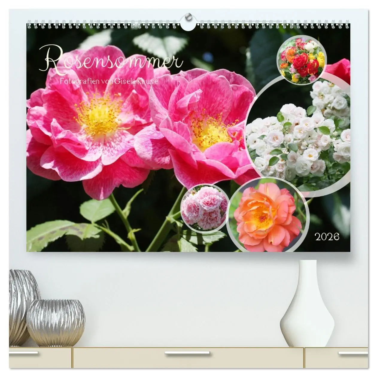 Cover: 9783457381687 | Rosensommer (hochwertiger Premium Wandkalender 2026 DIN A2 quer),...