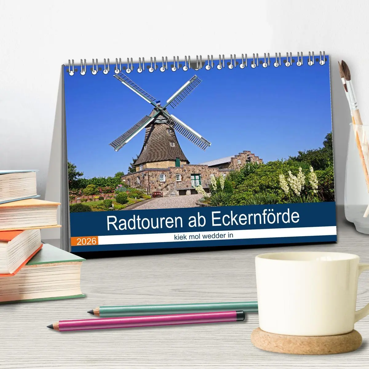 Bild: 9783457901687 | Radtouren ab Eckernförde (Tischkalender 2026 DIN A5 quer), CALVENDO...