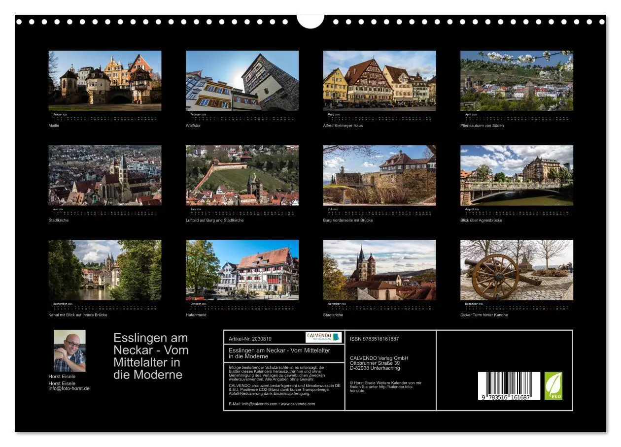 Bild: 9783516161687 | Esslingen am Neckar - Vom Mittelalter in die Moderne (Wandkalender...