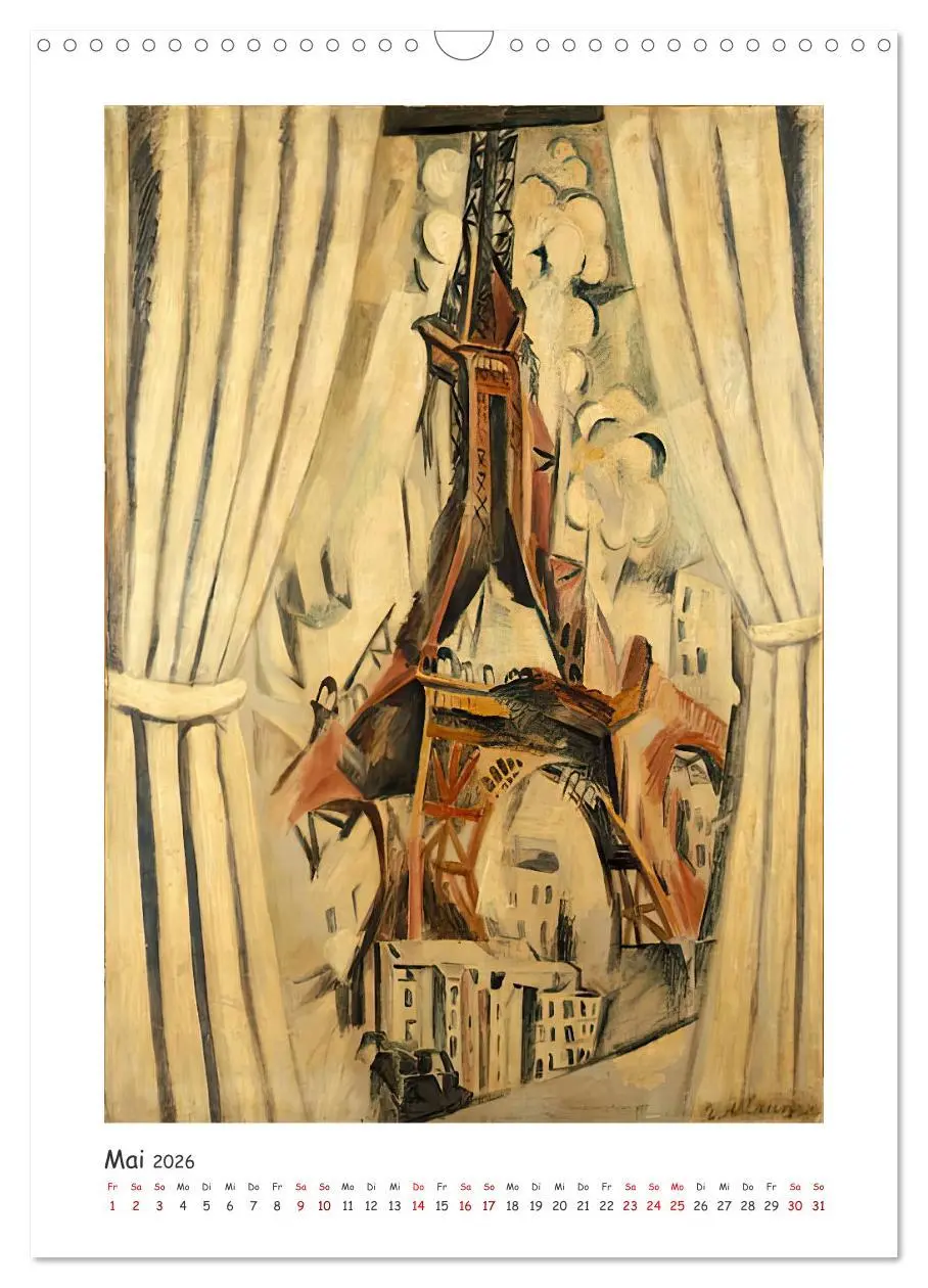 Bild: 9783516301687 | Eiffelturm - Robert Delaunay (Wandkalender 2026 DIN A3 hoch),...