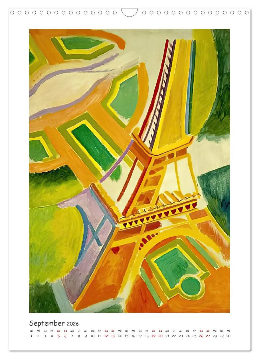 Bild: 9783516301687 | Eiffelturm - Robert Delaunay (Wandkalender 2026 DIN A3 hoch),...