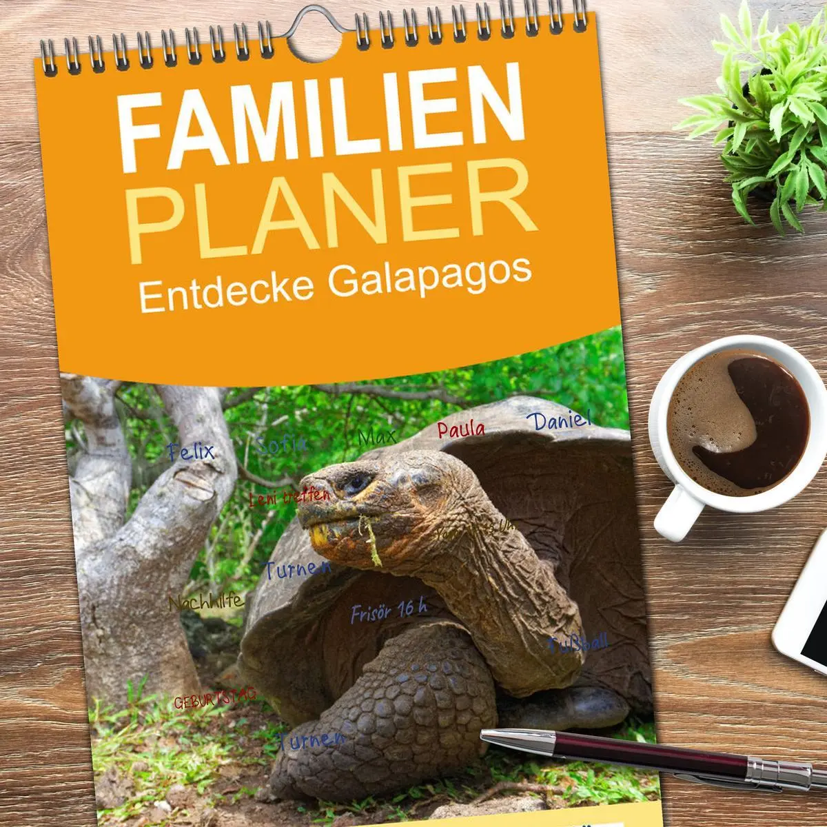 Bild: 9783516611687 | Familienplaner 2026 - Entdecke Galapagos mit 5 Spalten...