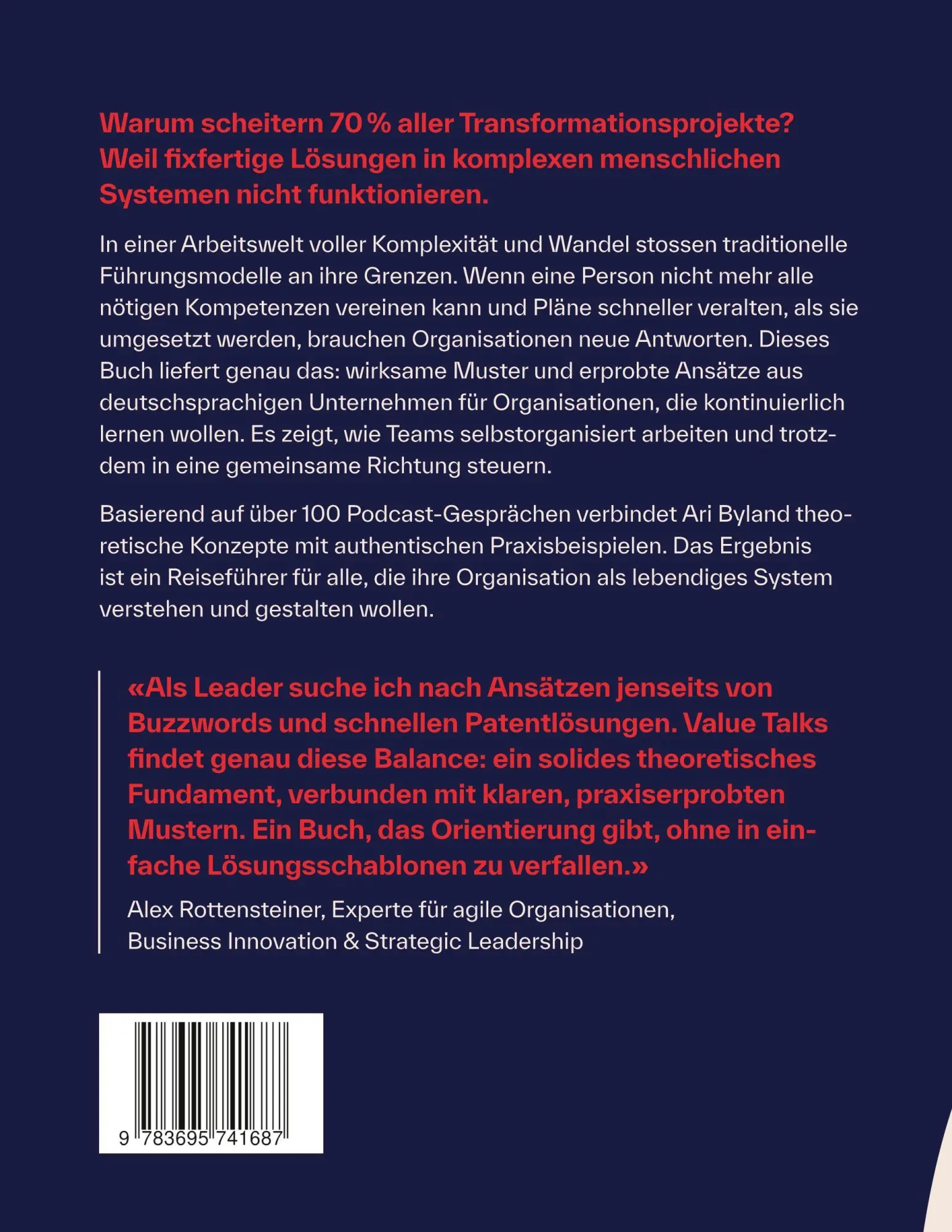 Rückseite: 9783695741687 | Value Talks | Wirksame Muster für lernende Organisationen | Ari Byland