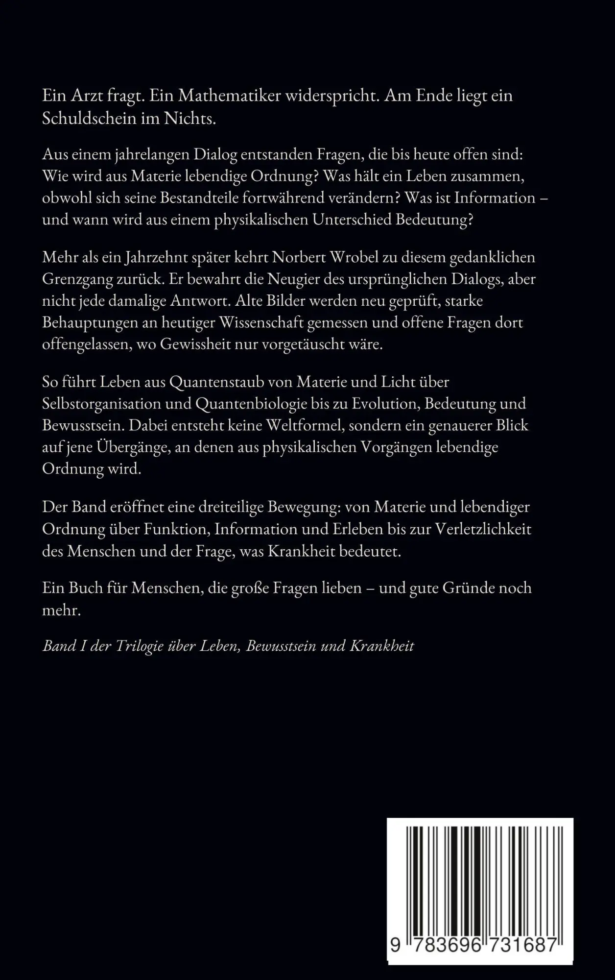 Rückseite: 9783696731687 | Leben aus Quantenstaub | Materie · Ordnung · Leben | Norbert Wrobel