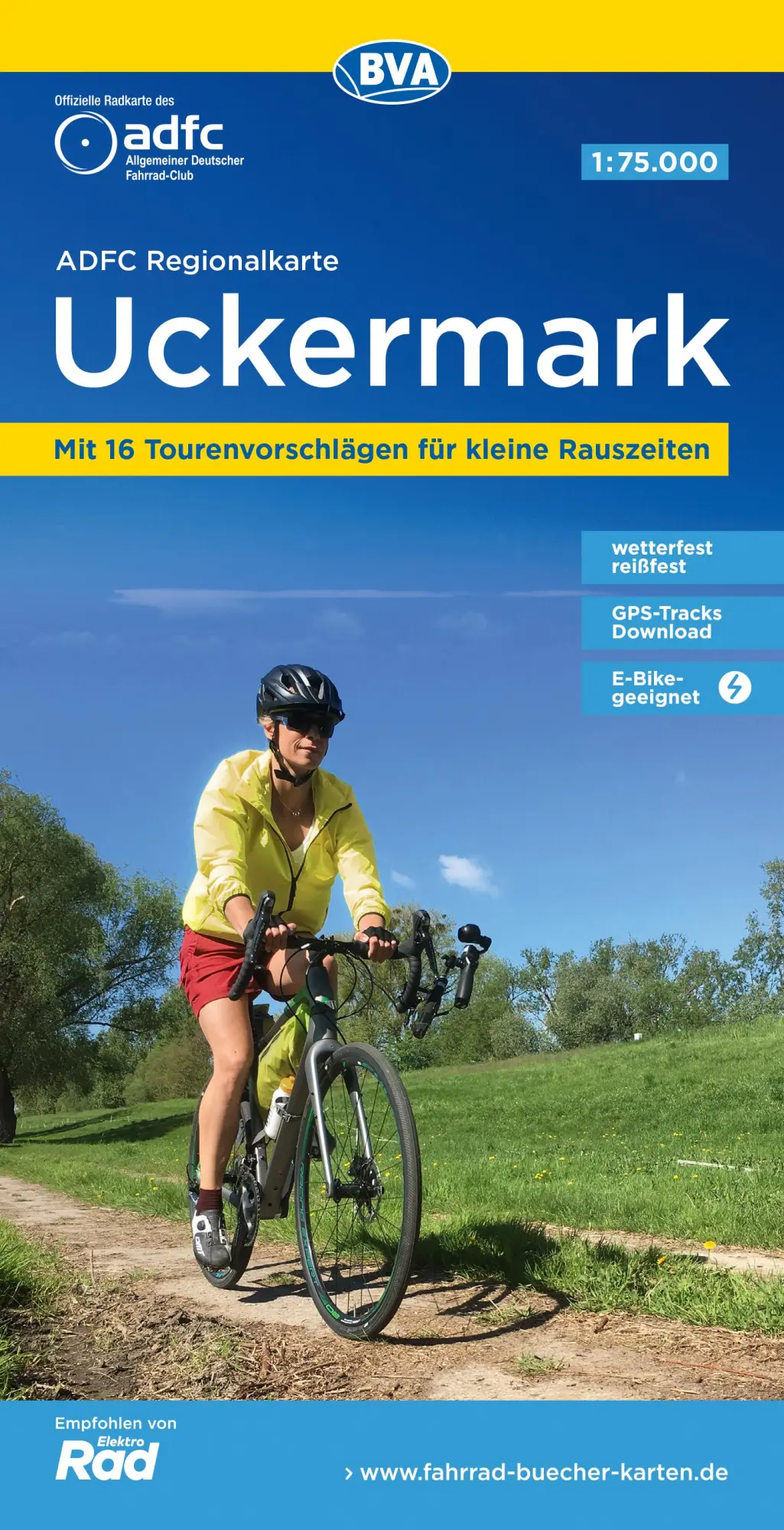 Cover: 9783969901687 | ADFC-Regionalkarte Uckermark, 1:75.000, mit Tagestourenvorschlägen,...
