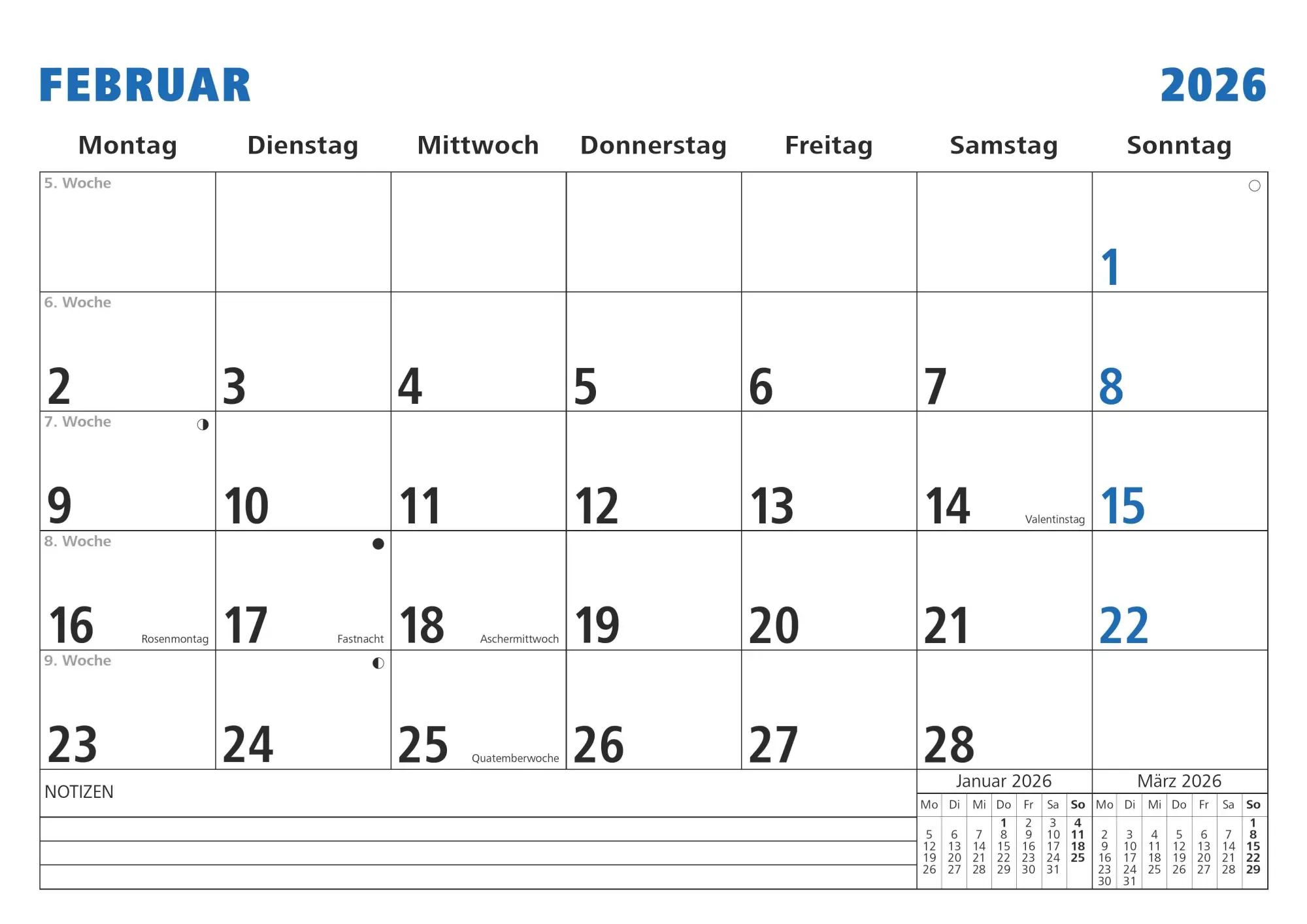 Bild: 4069095001787 | Monatsterminkalender 2026 29,7x21 1M/1S - Drahtkammbindung mit...