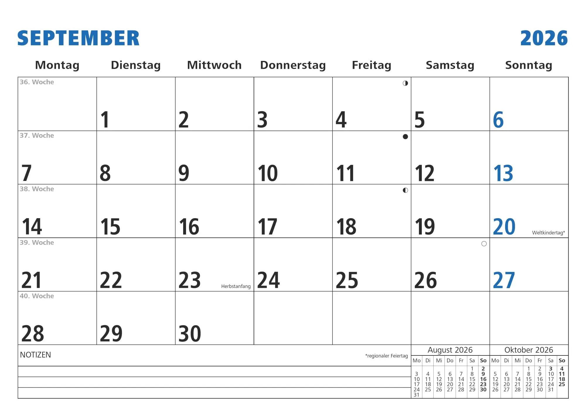 Bild: 4069095001787 | Monatsterminkalender 2026 29,7x21 1M/1S - Drahtkammbindung mit...