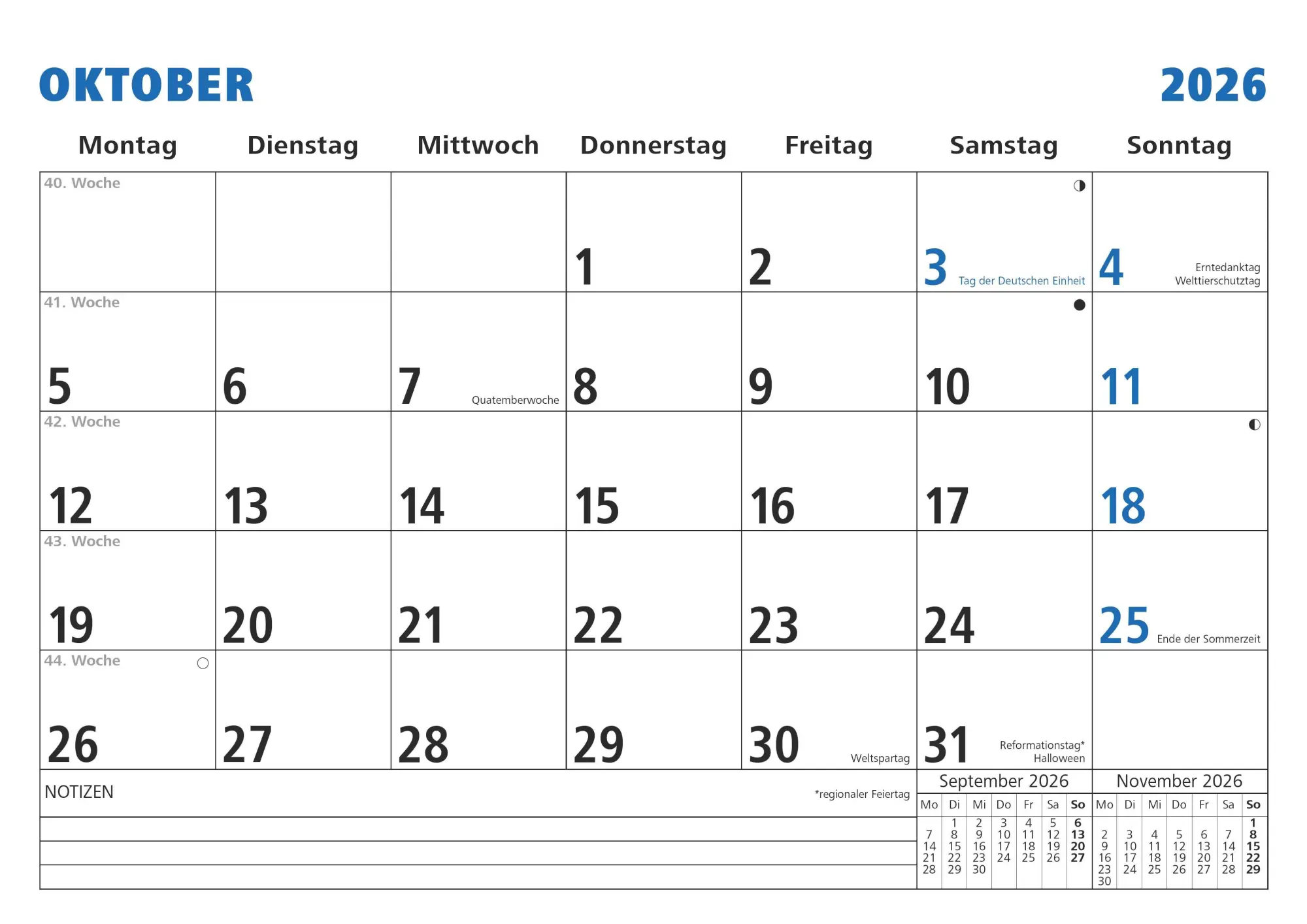 Bild: 4069095001787 | Monatsterminkalender 2026 29,7x21 1M/1S - Drahtkammbindung mit...