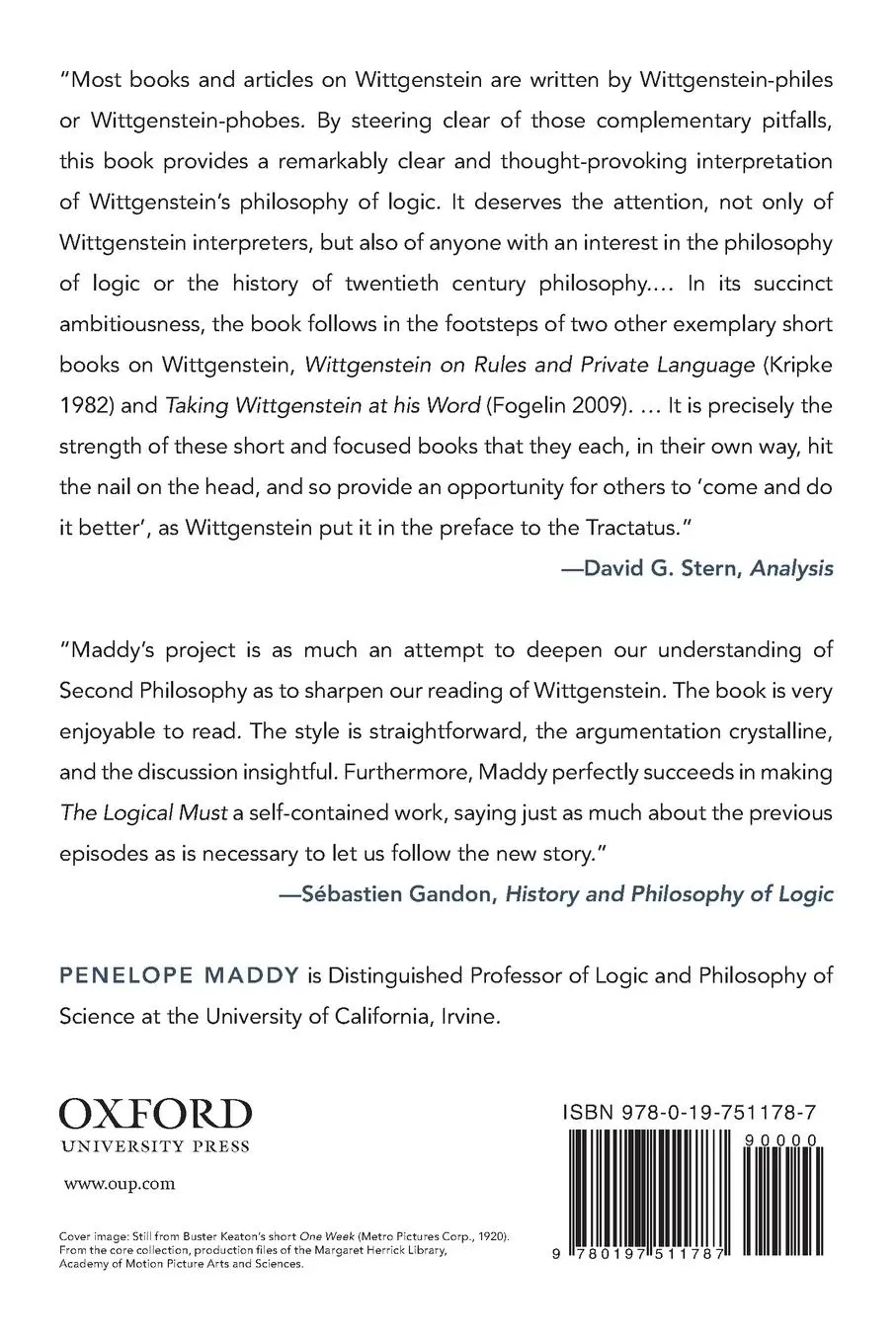 Rückseite: 9780197511787 | The Logical Must | Wittgenstein on Logic | Penelope Maddy | Buch