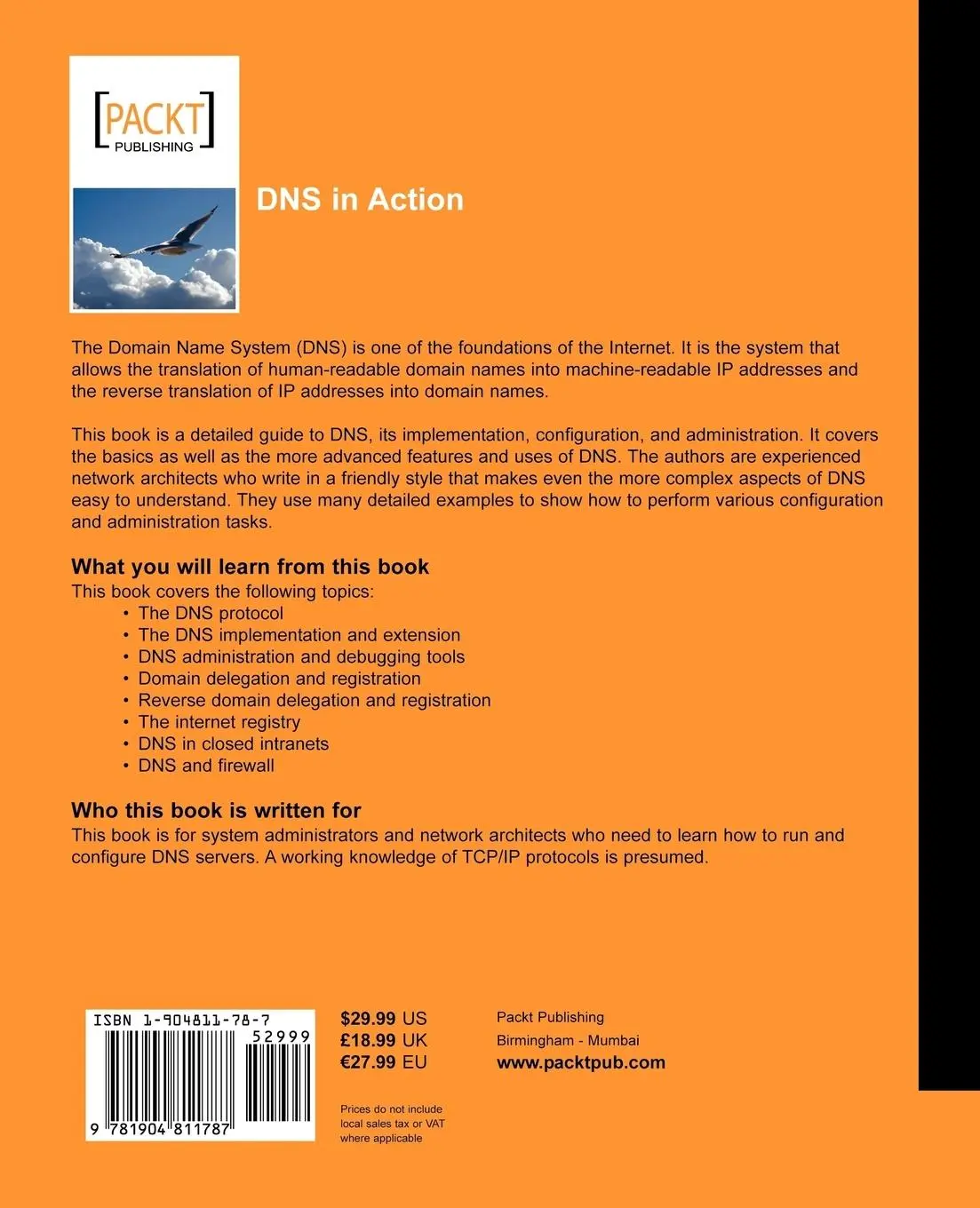 Rückseite: 9781904811787 | DNS in Action | L. Dostalek (u. a.) | Taschenbuch | Englisch | 2006
