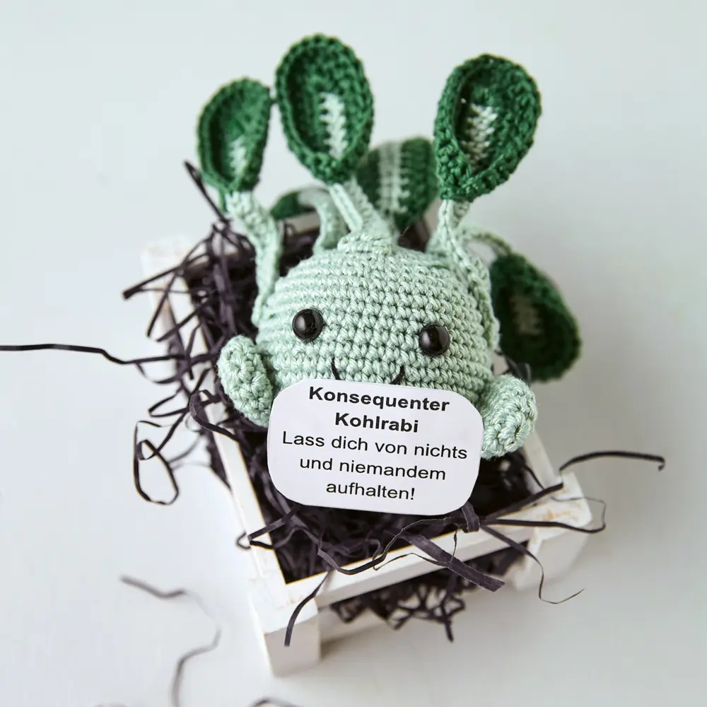 Bild: 9783735871787 | Emotional Support Veggies. Kleine Häkelfiguren mit positiven...
