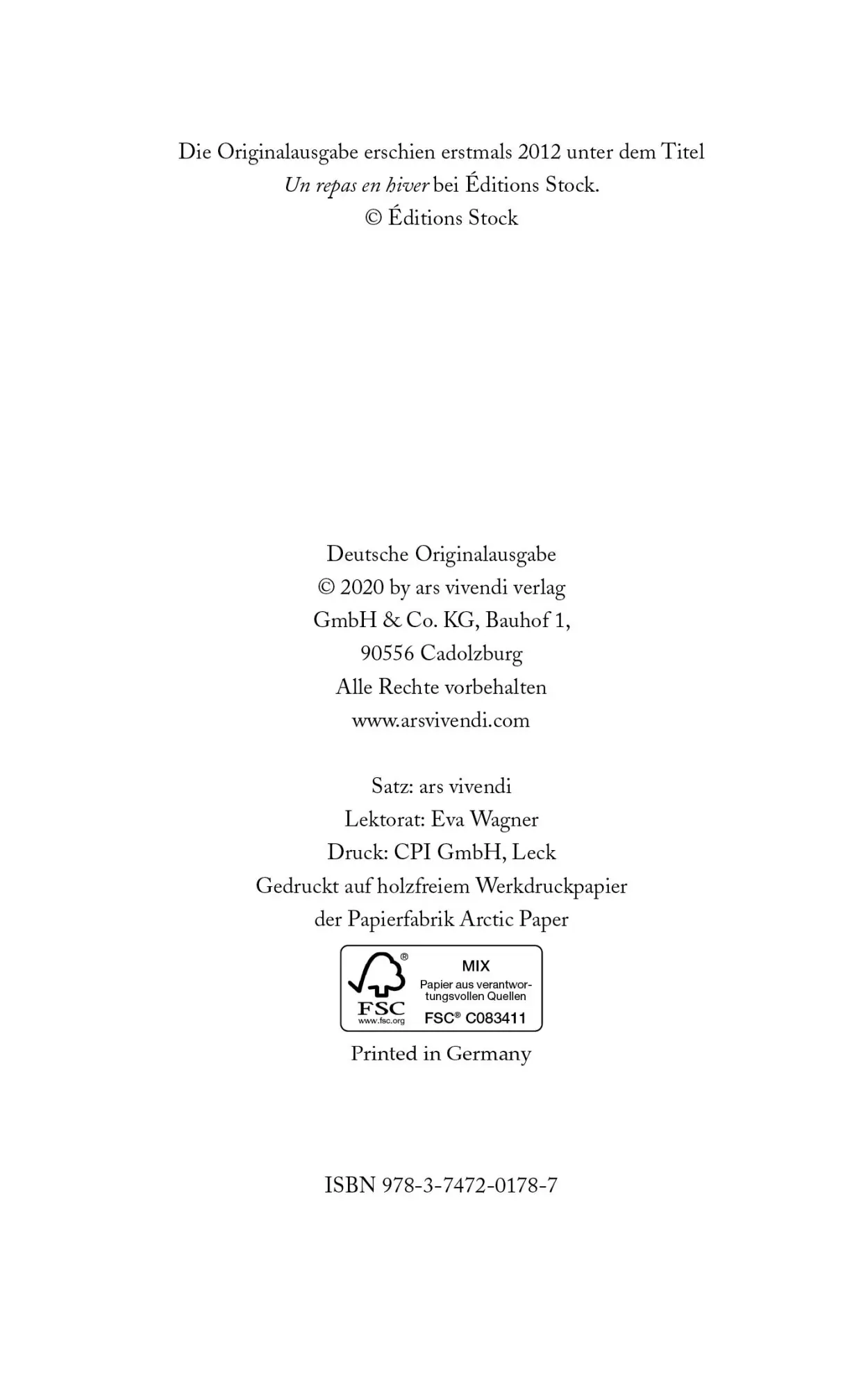 Bild: 9783747201787 | Ein Wintermahl | Roman | Hubert Mingarelli | Buch | 142 S. | Deutsch