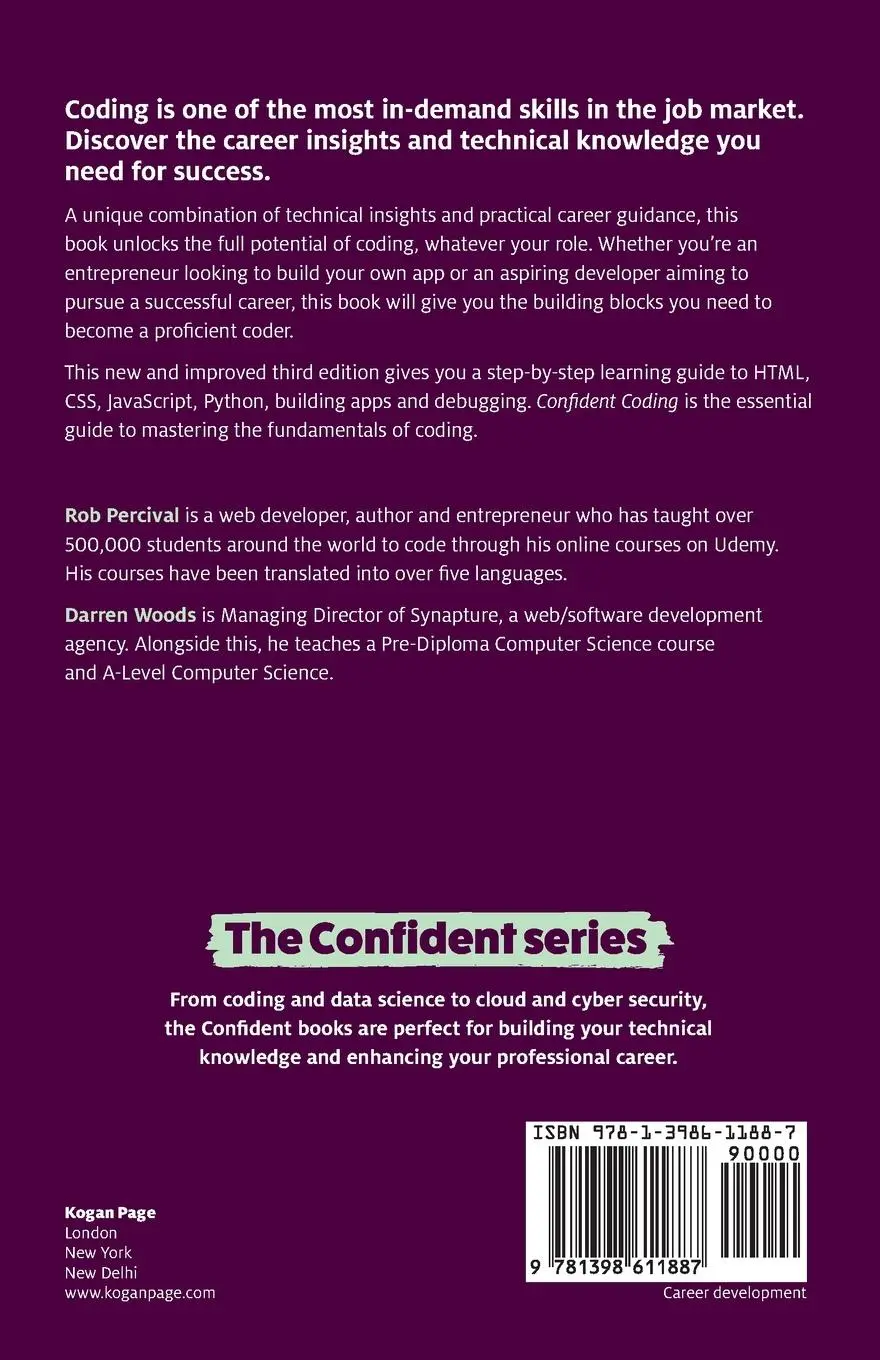 Rückseite: 9781398611887 | Confident Coding | Learn How to Code and Master the Essentials | Buch