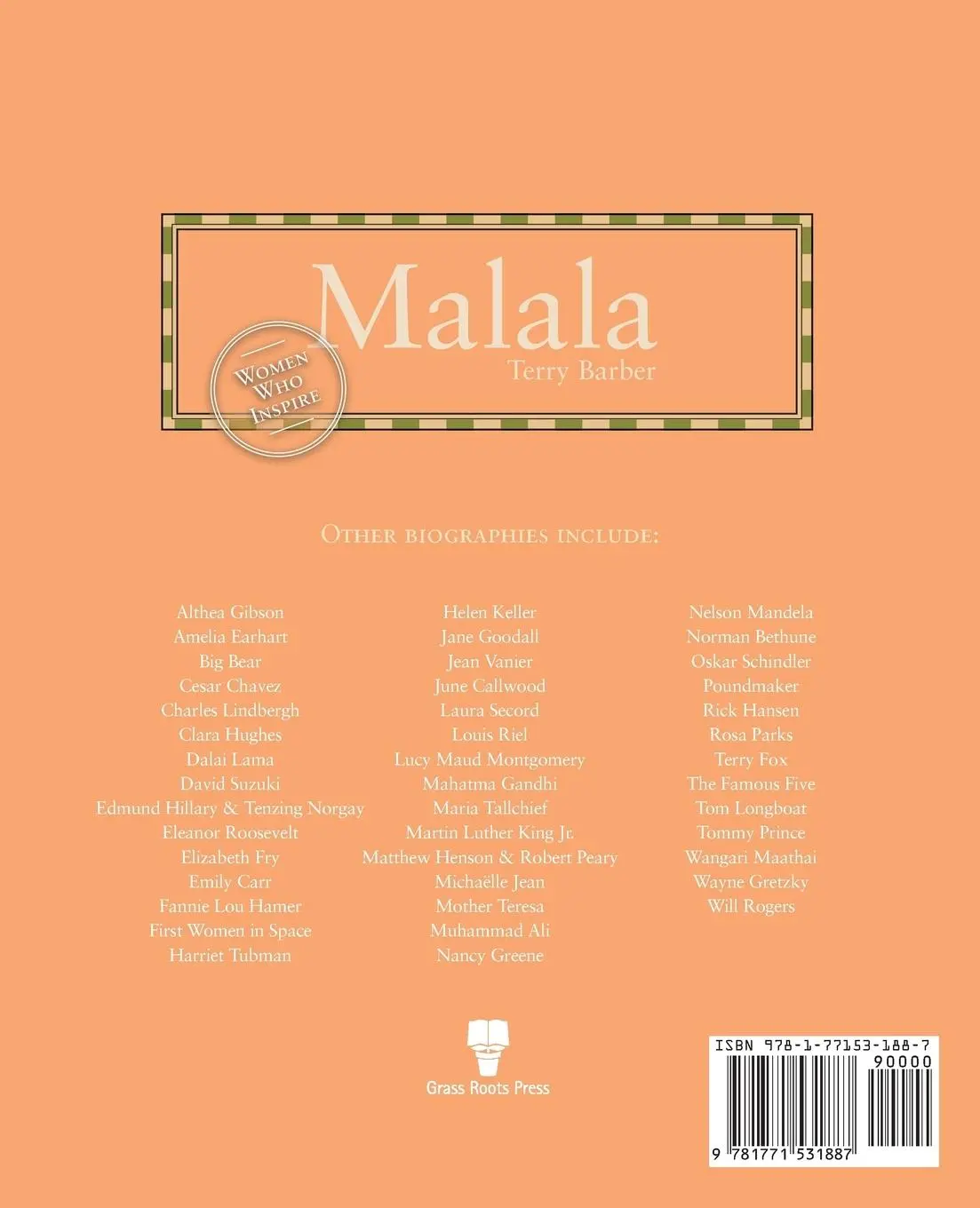 Rückseite: 9781771531887 | Malala | Terry Barber | Taschenbuch | Englisch | 2017