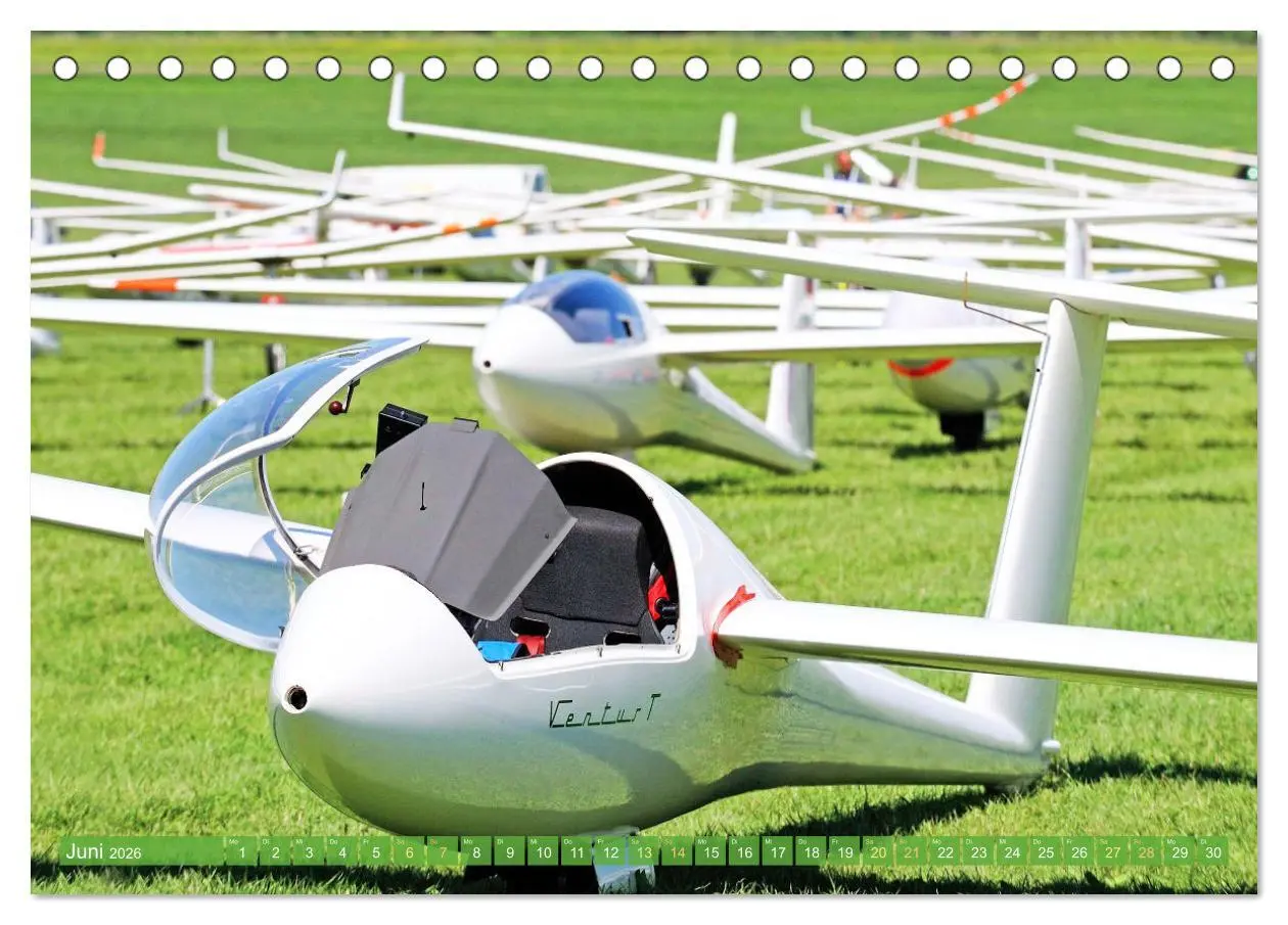 Bild: 9783457501887 | Meister in der Schwebe: Segelflugzeuge (Tischkalender 2026 DIN A5...