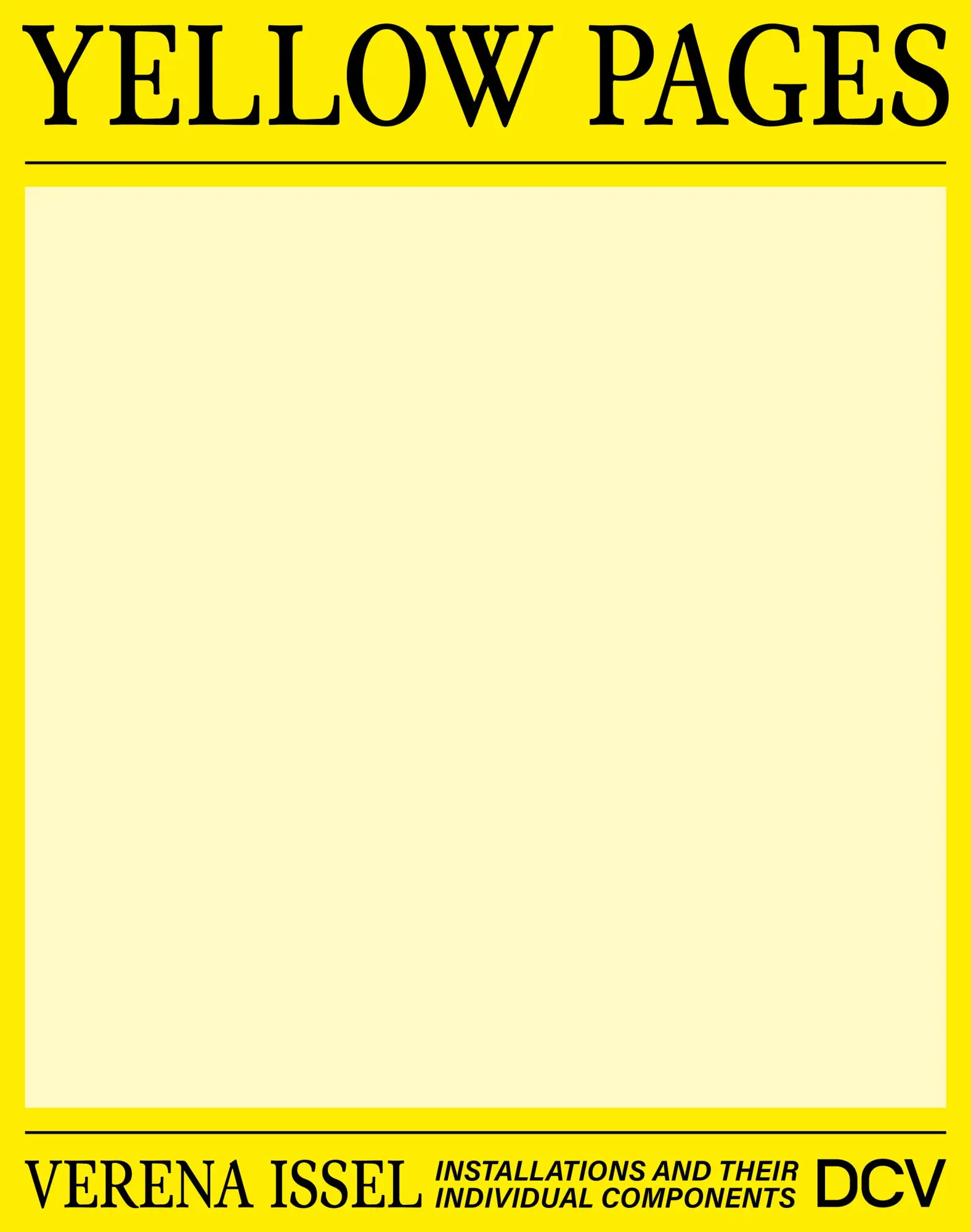 Cover: 9783969121887 | Verena Issel - Yellow Pages. Installations and their individual...