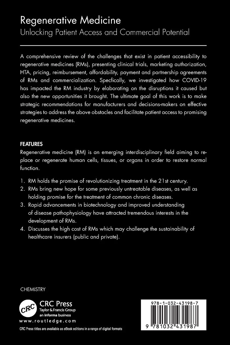 Rückseite: 9781032431987 | Regenerative Medicine | Tingting Qiu (u. a.) | Taschenbuch | Englisch