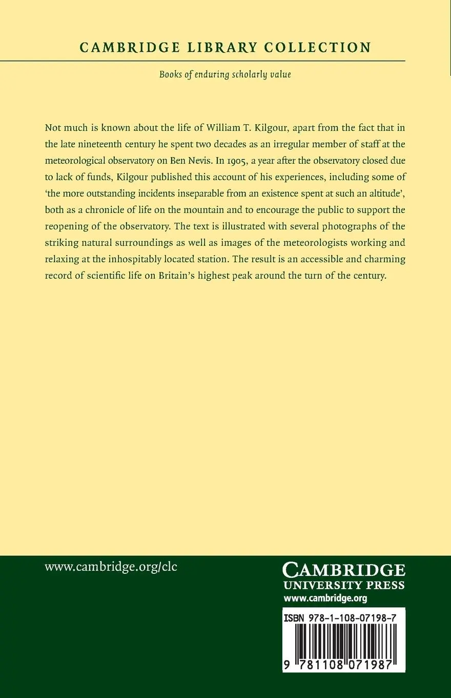 Rückseite: 9781108071987 | Twenty Years on Ben Nevis | William T. Kilgour | Taschenbuch | 2014