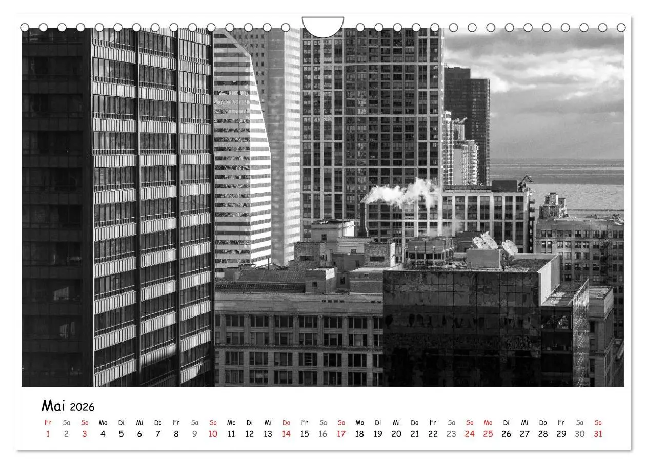 Bild: 9783516131987 | Chicago 2026 (Wandkalender 2026 DIN A4 quer), CALVENDO Monatskalender
