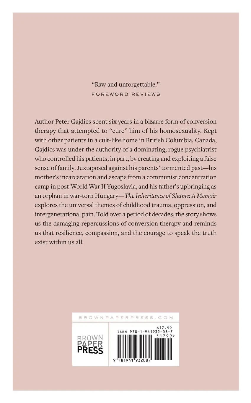 Rückseite: 9781941932087 | The Inheritance of Shame | A Memoir | Peter Gajdics | Taschenbuch