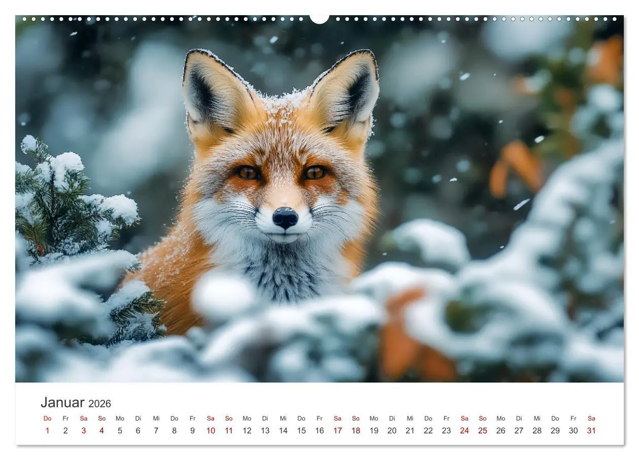 Bild: 9783457312087 | Wild und weich - Die zauberhafte Welt der Rotfüchse (Wandkalender...