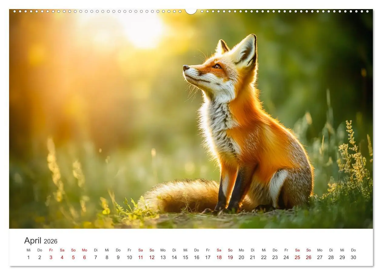 Bild: 9783457312087 | Wild und weich - Die zauberhafte Welt der Rotfüchse (Wandkalender...