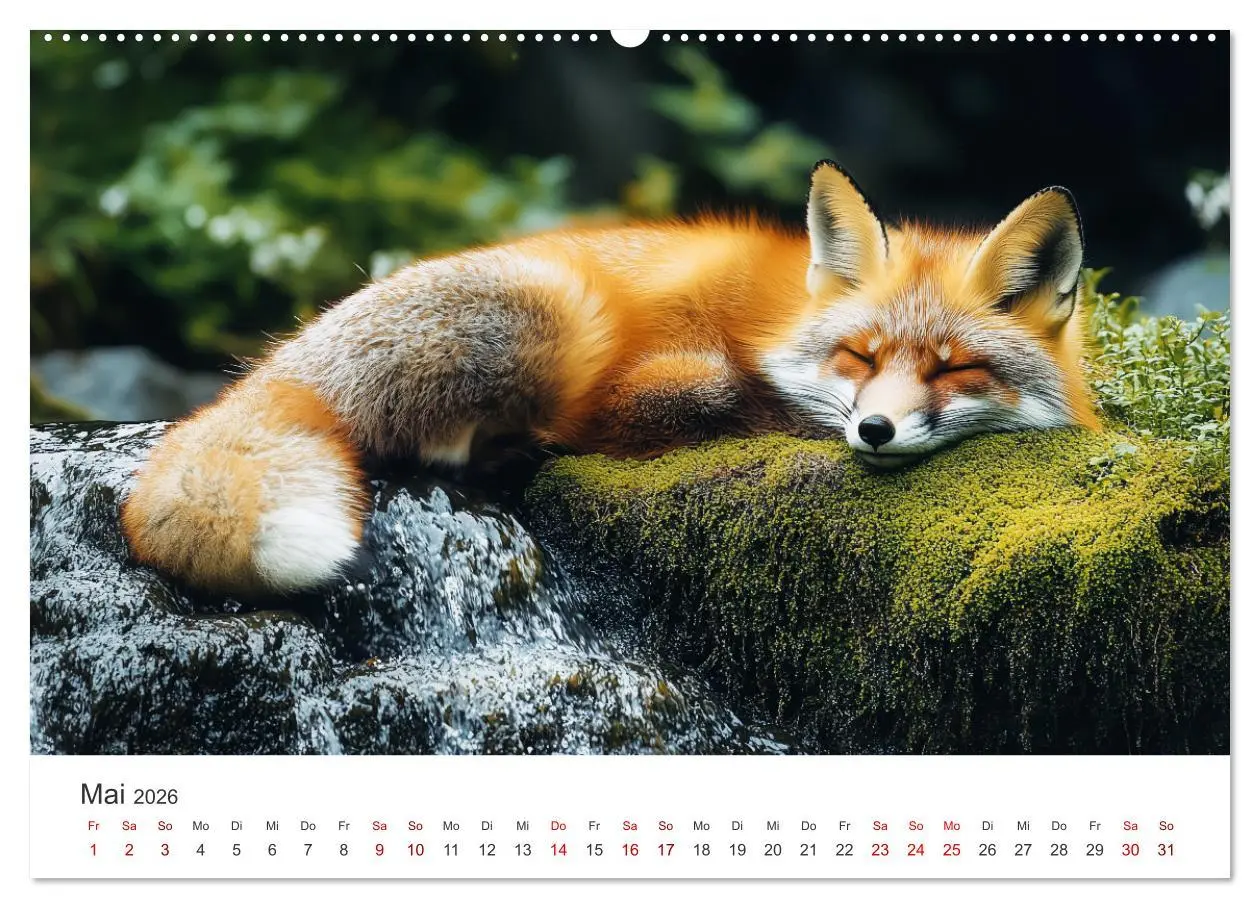 Bild: 9783457312087 | Wild und weich - Die zauberhafte Welt der Rotfüchse (Wandkalender...