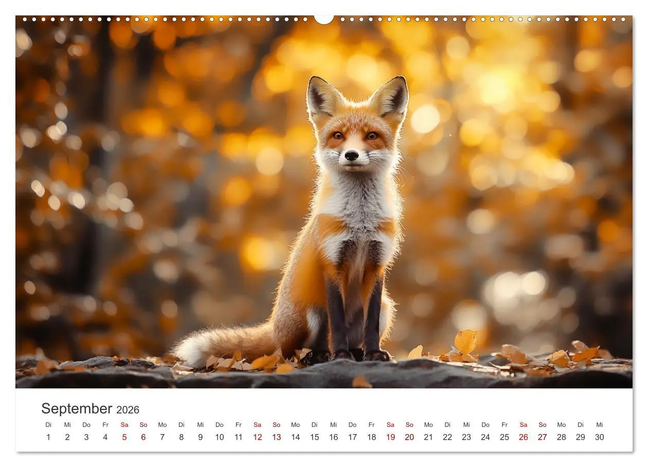 Bild: 9783457312087 | Wild und weich - Die zauberhafte Welt der Rotfüchse (Wandkalender...