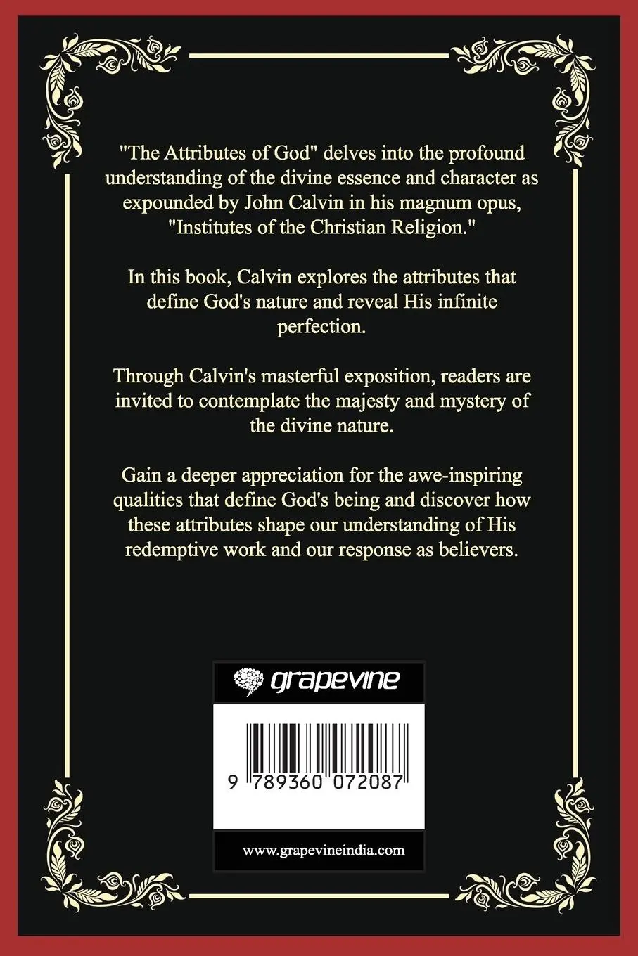 Rückseite: 9789360072087 | The Attributes of God | The Essence of the Divine (Grapevine Press)